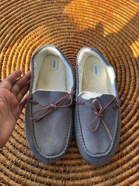 Old navy mens 12 blue house inner fuzzy shoe